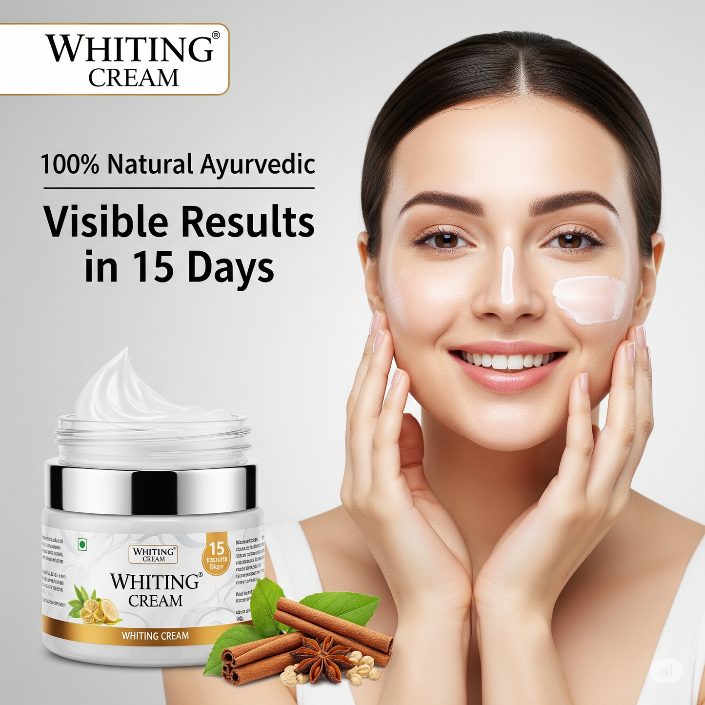 RoopVeda – 100% Ayurvedic Whitening Cream with Visible Results in 15 Days